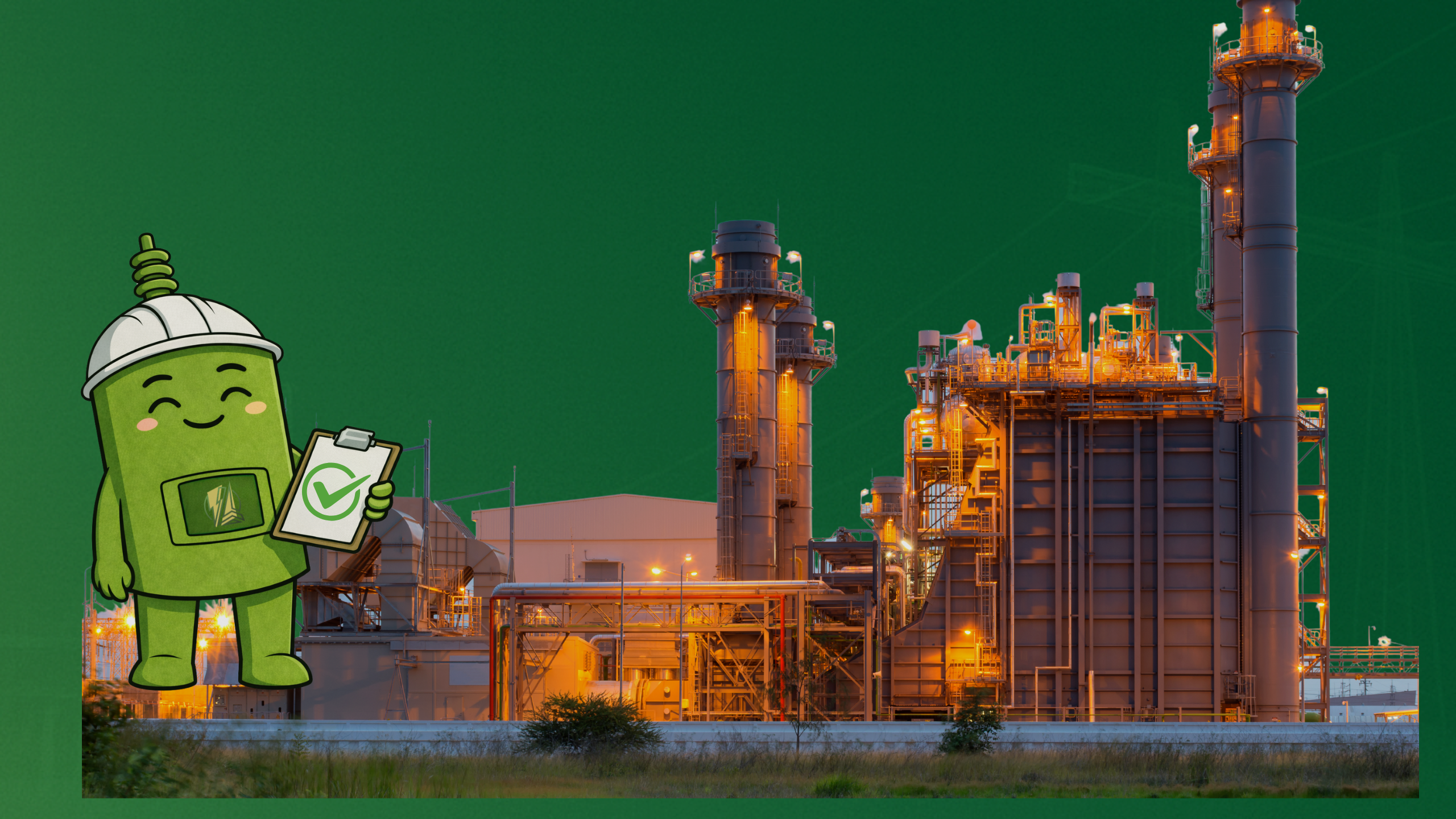 Subestación eléctrica al atardecer con líneas de transmisión